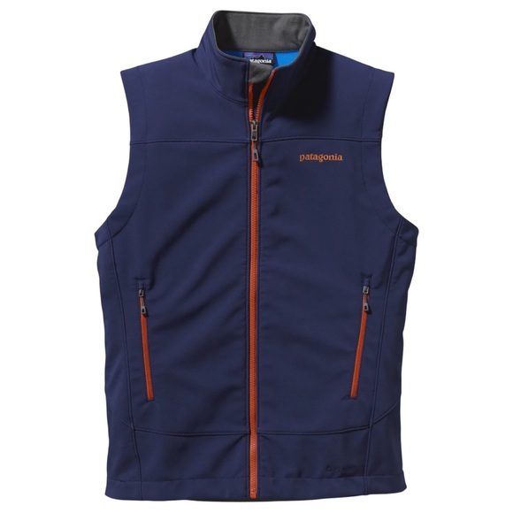Patagonia Men’s Navy Adze Vest Polartec Windbloc Outdoors Gorpcore Large EUC